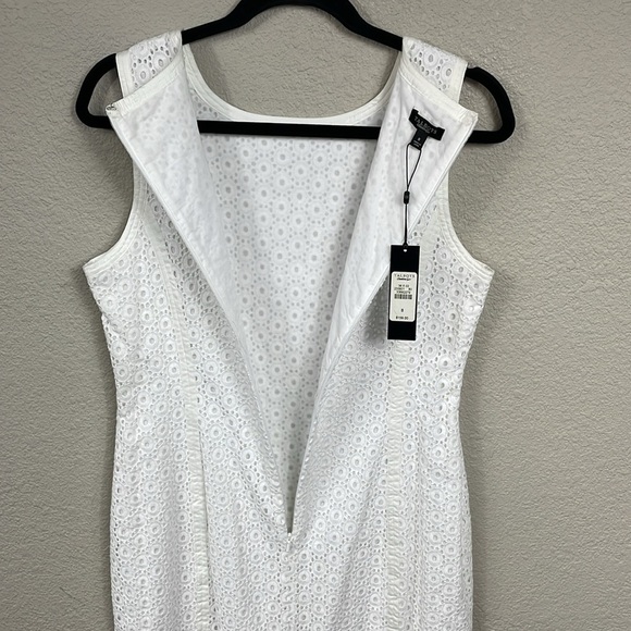 NWT Talbots Eyelet Embroidered Sheath Shift Dress Coastal Sleeveless Sz 8 - Picture 4 of 10